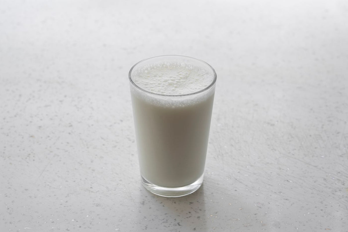 A glass of milk