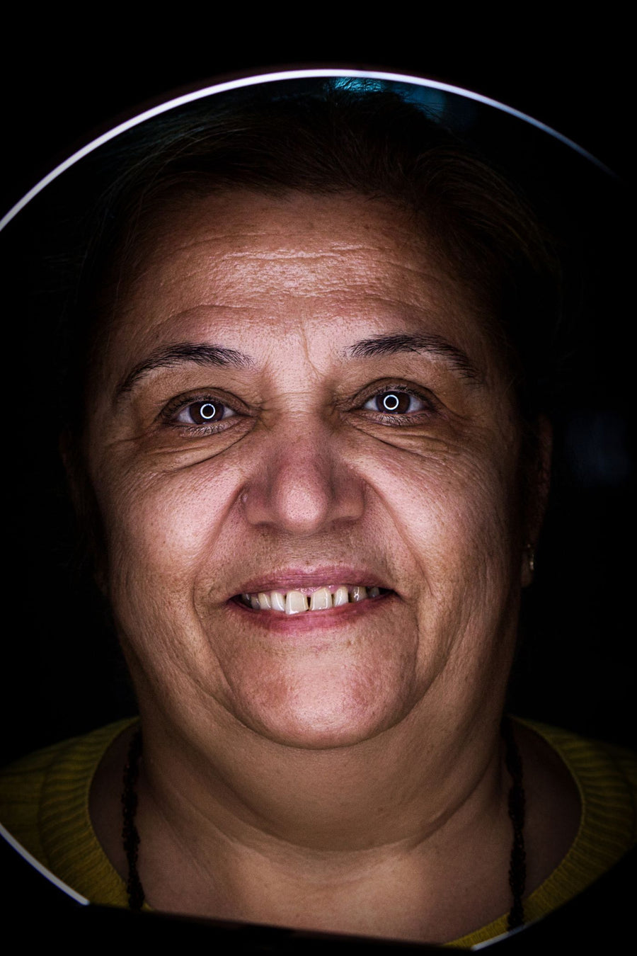 A smiling middle-aged woman