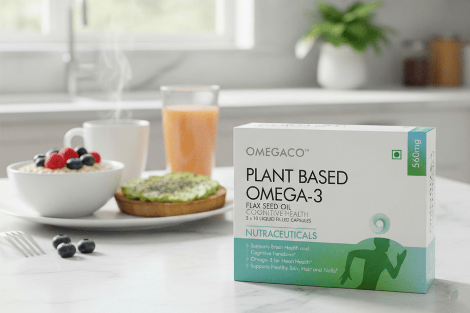 Omegaco: Plant-Based Omega-3 to Support Heart, Brain, and Healthy Aging