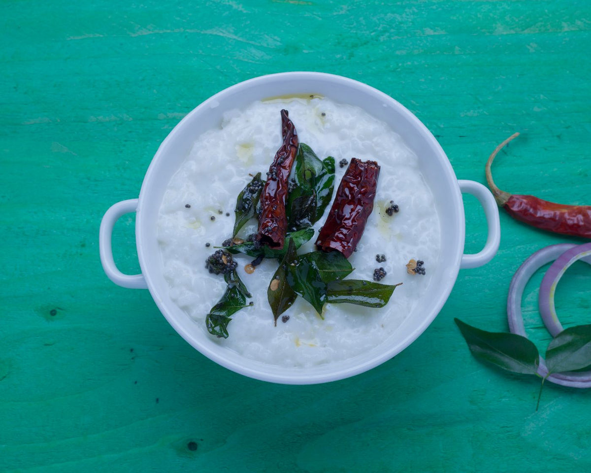 A bowl of South Indian curd rice